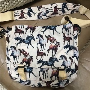 Horse horses messenger crossbody bag laptop purse